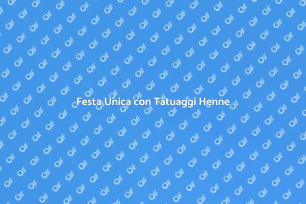 Animazione con Tatuaggi Henne per Eventi