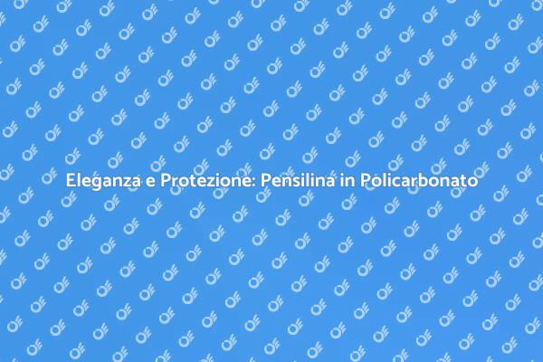 Pensilina Elegante per il Tuo Ingresso
