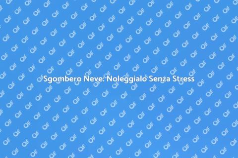 Noleggiare Sgombero Neve Facile e Veloce