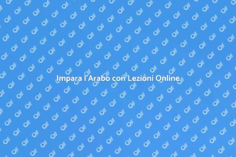 Lezioni di Arabo Telematiche Online