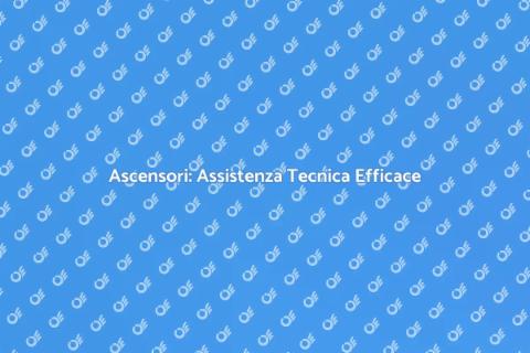 Assistenza Tecnica Ascensori Sicura