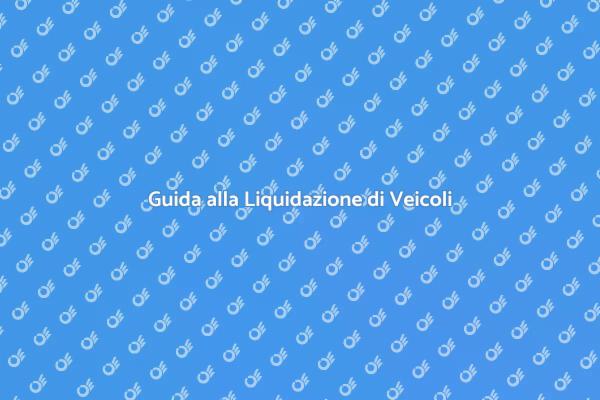 Liquidazione Veicoli: Guida Completa