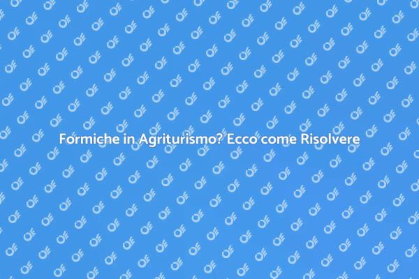 Disinfestare Formiche: Guida per Agriturismi