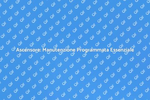 Manutenzione Programmata Ascensore