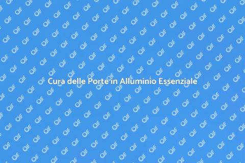 Manutenzione Ordinaria Porte in Alluminio
