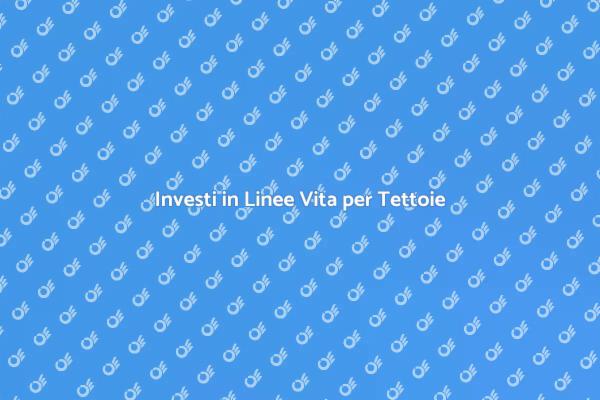 Linee Vita per Tettoie: Sicurezza Prima di Tutto