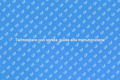 Manutenzione termostato con sonda