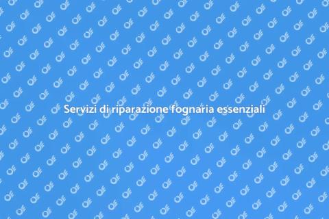 Riparazione e smaltimento rifiuti fognari