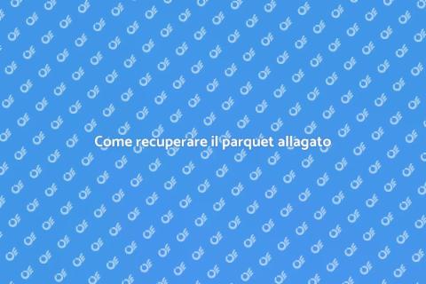Recupero parquet dopo allagamento