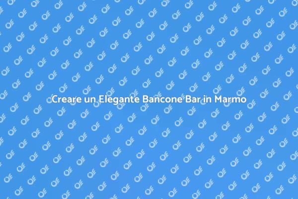 L’Arte del Bancone Bar in Marmo