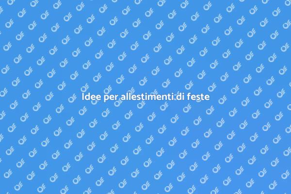 Trasforma il tuo evento con decorazioni