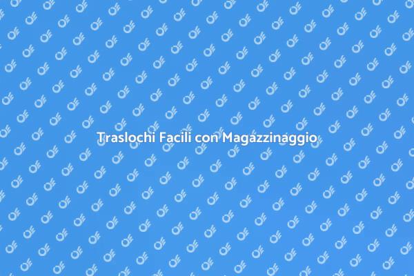 Traslochi e Magazzinaggio: La Soluzione