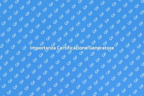 Certificazione Energetica Generatore