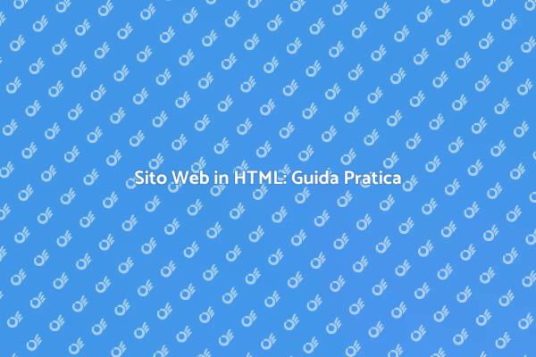 Programmazione Sito Web: HTML Facile