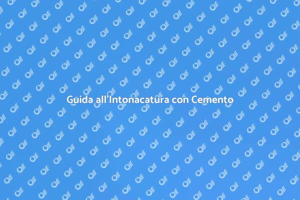 Intonacatura Muraria: Cemento Efficace