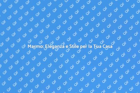 Scolpire e Decorare in Marmo