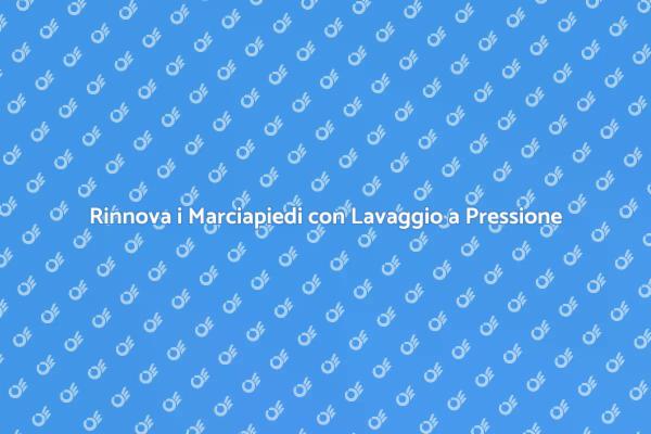 Trasforma i Marciapiedi con Pressione