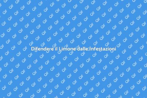 Prevenire Infestazioni Limone Facile