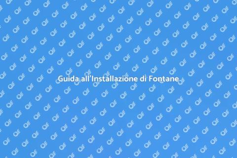 Installare una Fontana nel Giardino