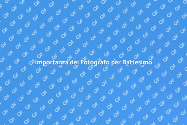 Fotografia Professionale per Battesimo