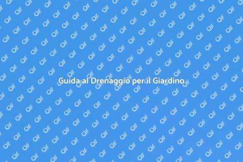 Drenaggio in Giardino: Guida Pratica