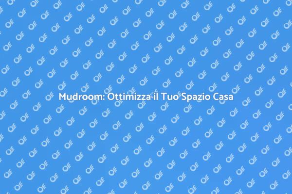 Mudroom: Il Tuo Nuovo Spazio Funzionale