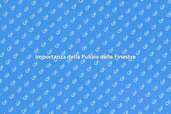 La Pulizia delle Finestre è Cruciale