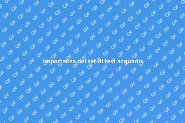 Test dell'acqua per acquari tropicali