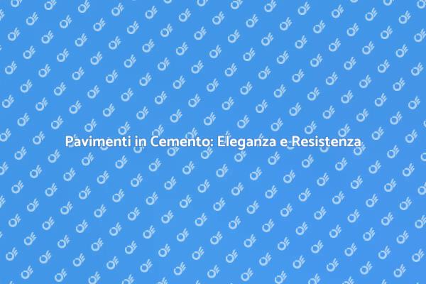Lastricato in Cemento: Eleganza e Funzionalità