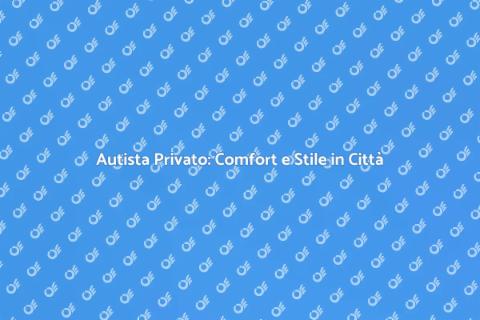 Servizio di Autista Privato in Città