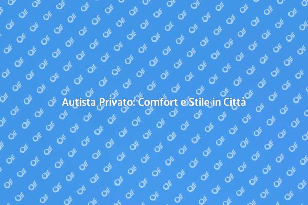 Viaggia con un Autista Privato in Città