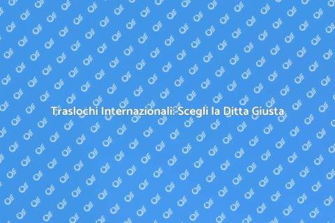 Ditta Traslochi per Traslochi Internazionali