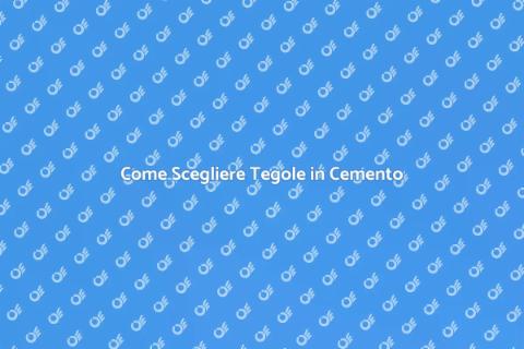 Acquistare Tegole in Cemento Online