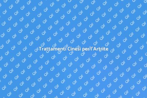 Medicina Cinese per l'Artrite