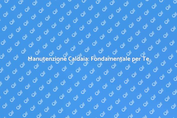 Manutenzione Caldaia: Un Passo Necessario