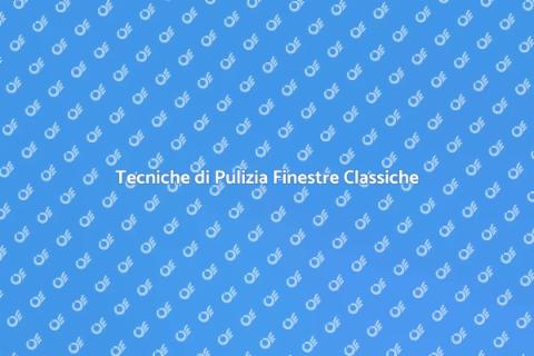 Pulizia Eccellente Finestre Classiche