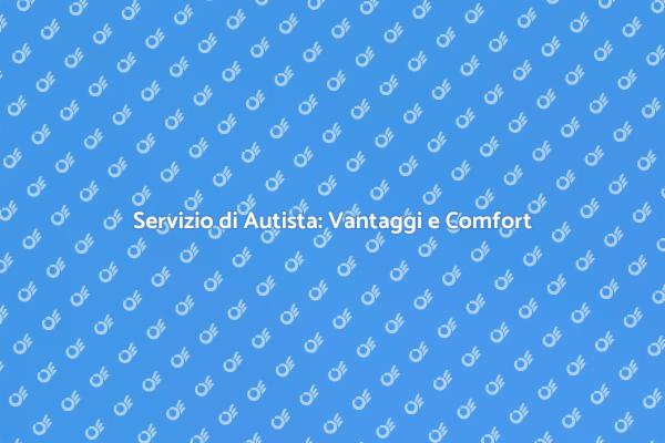 Avere un Autista: Comfort e Vantaggi