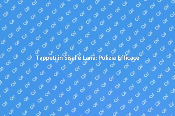 Come Pulire Tappeti in Sisal e Lana