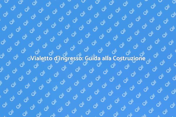 Costruisci il Vialetto Perfetto per Casa
