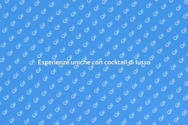 Elevare il tuo evento con cocktail di lusso
