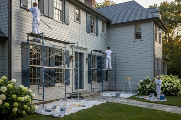 Dipingere il rivestimento di casa