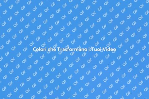 Tavolozza di Colori per Videoproduzione