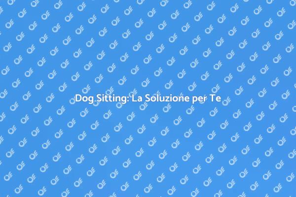 Scopri i Vantaggi del Dog Sitting