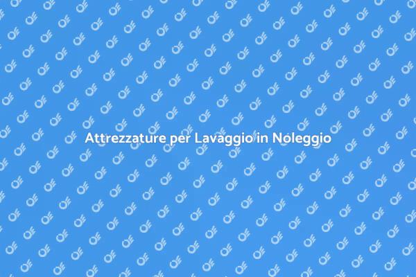Pulizia Efficace con Noleggio Attrezzature