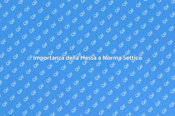 Messa a Norma Settico: Perché è Cruciale