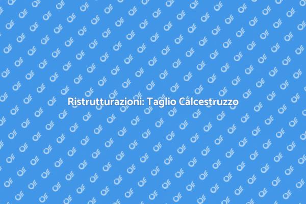 Taglio e Asportazione per Ristrutturazioni