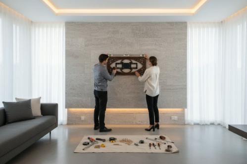 fissare tv al muro