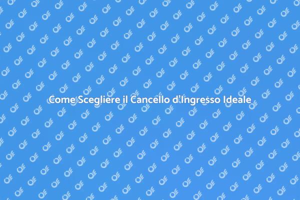 Cancello d'Ingresso: Stile e Funzionalità