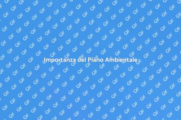 Sostenibilità e Piano di Controllo Ambientale