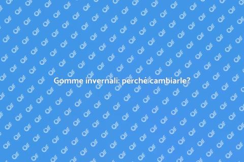 Cambio gomme invernali: sicurezza stradale
